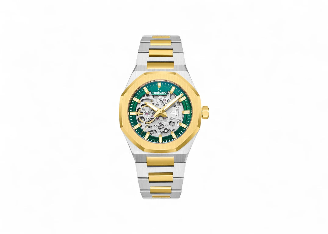 Tornado AUTONOVA Automatic Watch - Olive Green TT Gold - T24303-TBTH