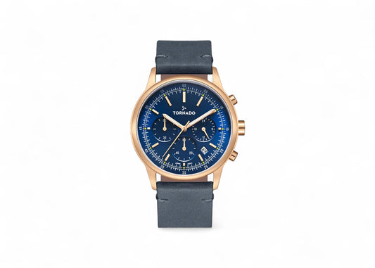 Tornado Classic Men's Multi Function Blue Dial Watch -T24108-RLNN