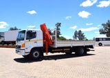 2008 Hino 500 Series 1324 DROPSIDE + CRANE TRUCK