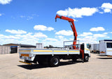 2008 Hino 500 Series 1324 DROPSIDE + CRANE TRUCK