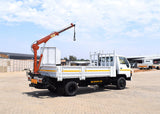 1985 Toyota Dyna 150 DROPSIDE, SIDE TIPPER + CRANE TRUCK