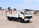 1985 Toyota Dyna 150 DROPSIDE, SIDE TIPPER + CRANE TRUCK