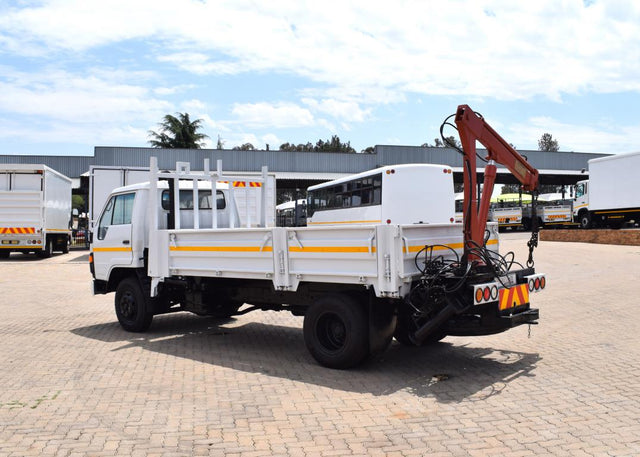 1985 Toyota Dyna 150 DROPSIDE, SIDE TIPPER + CRANE TRUCK