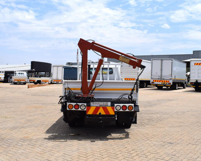 1985 Toyota Dyna 150 DROPSIDE, SIDE TIPPER + CRANE TRUCK