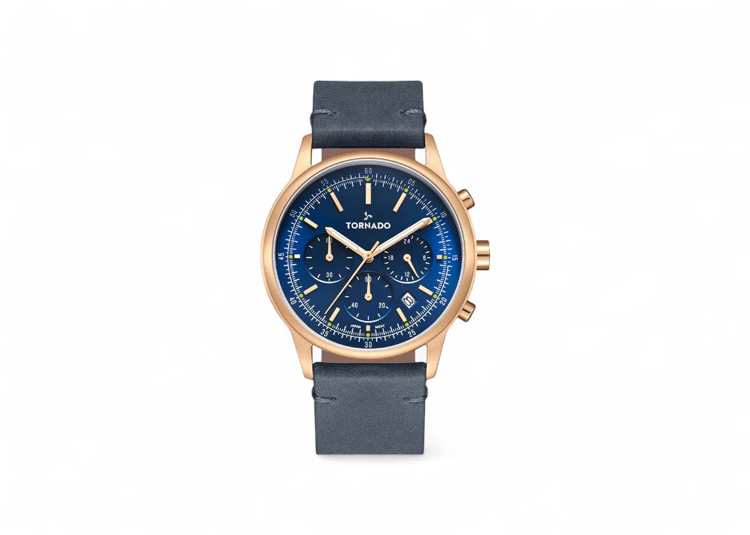 Tornado Classic Men's Multi Function Blue Dial Watch -T24108-RLNN